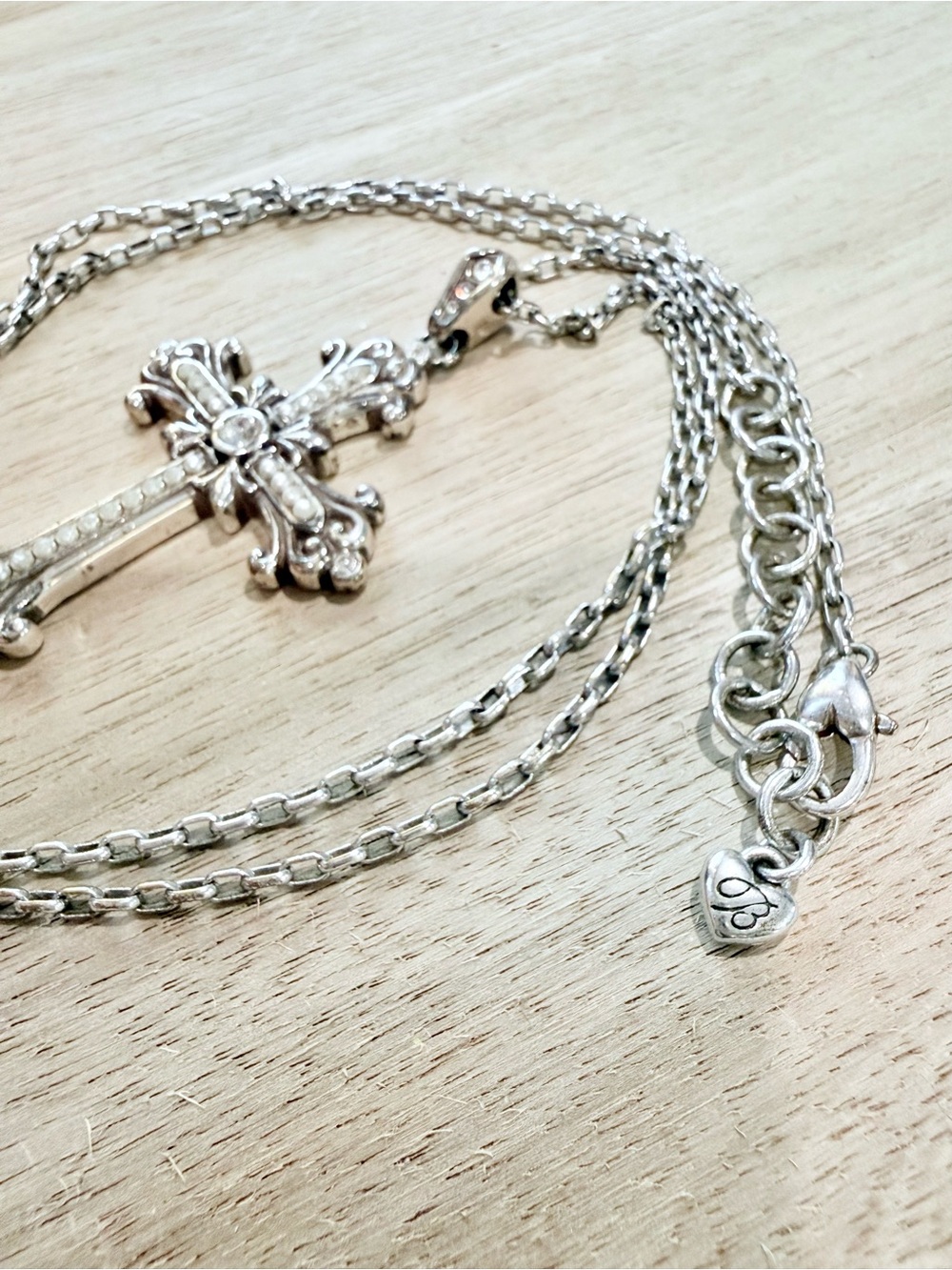 Brighton Silver Cross Pendant Necklace - Picture 4 of 4